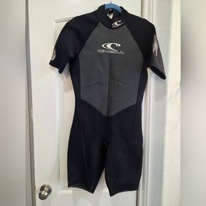 O'Neill Black and Gray Short Sleeve Wetsuit